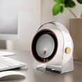 thumbnail image 4 of Bladeless Mini Desk Fan, Adjustable Angle Personal Table Cooling Fan, USB Powered Circulation Fan, LED Ambient Light Desktop Fan, Small Air Cooler, Compact Transparent Frame Tabletop Fan, 4 of 6