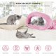 thumbnail image 4 of Saco de Dormir para Gatos de Lana Suave, Cama para Mascotas Lavable y cálida, Bolsa para Abrazos para Gatos, cojín y Perrera, Perrera Cerrada, Rosa, 50 * 40 cm Rojo Verde, 4 of 5