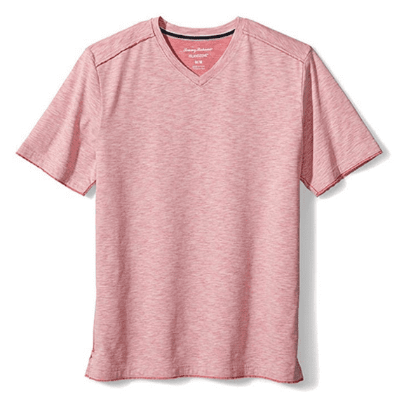 Tommy Bahama Men's Fray Day Harbor V-Neck Tee, Red Sail, M