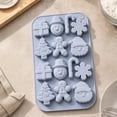 thumbnail image 5 of 14 Cavity Christmas Silicone Baking Mold, Non Stick Chocolate Candy Sheet, Santa Tree Snowman Pastry Stamp, Xmas Dessert Decorating Tool, DIY Holiday Pastry Baking Supplies, 5 of 6