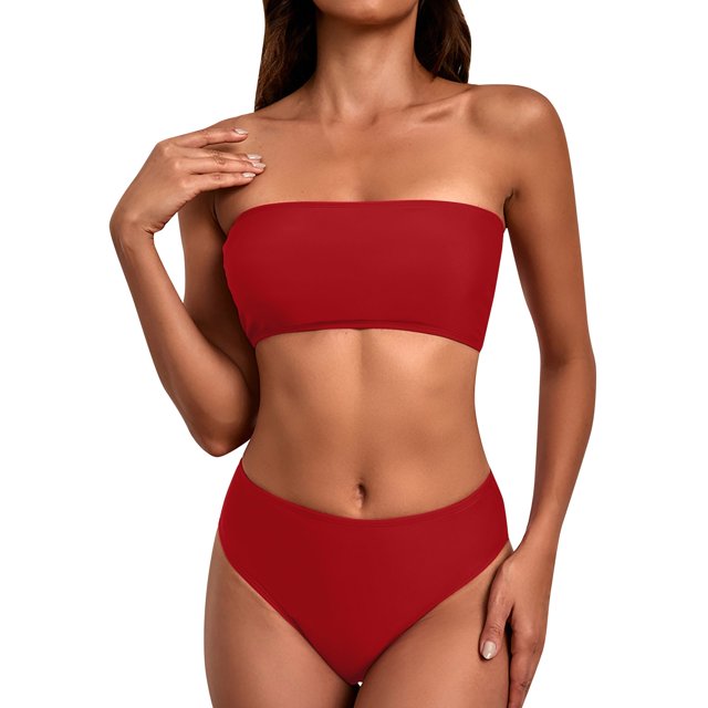 Maillot de Bain Bikini pour Femme, Haut de Poitrine Multicolore, Tailles P à TG