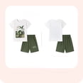 thumbnail image 3 of Emy Dola Toddler Boy Summer Clothes 2-Pieces Outfits Kids Casual Cute Graphic Cotton Short Sleeve Shirt Shorts Set 2-7 Years, 3 of 7