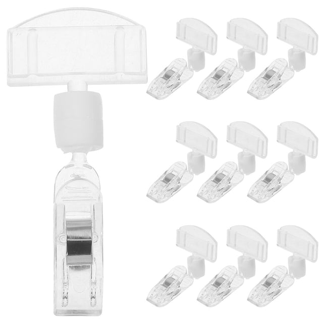 16 Uds. Soportes de etiquetas de precio Clips de etiqueta de nombre Clips de señal de mercancía Clip de exhibición