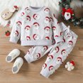 thumbnail image 2 of Toddler Clothes For Boys Infant Girl Fall Winter Crewneck Long Sleeve Stretch Waistband 6 12 18 24 Months 2T 3T 4T Everyday Outfit Set 2 Pcs, 2 of 8