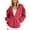 1# Red cheap stuff under 5 dollars, variant on Dyegold Zip Up Hoodies For Women Teen Girls Cute Y2k Hoodies Fall Long Sleeve Full Zip Jackets Hooded Sweatshirt With Pocket