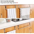 thumbnail image 6 of Over Door Towel Rail Holder, Towel Rack for Cabinet ,Stainless Steel Kitchen Over Cabinet,Towel Bar Rack Shelf No Drilling (Single bar,Large Size), 6 of 6