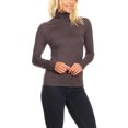 thumbnail image 2 of Women's Casual Solid Long Sleeve Fitted Turtleneck Sweater Top, 2 of 5