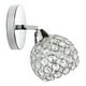 thumbnail image 2 of Lámpara de pared de cristal decorativa de moderno, de lámpara de pared de cabecera para decoración para hogar, plateado, bombilla de, 2 of 7