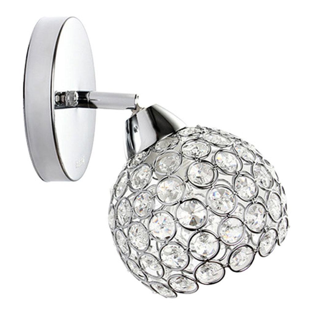 Doraimi 2 Pack Crystal Wall Sconce Light - Champagne Finish, Polyhedral Shade For Bathroom, Bedroom, Living Room