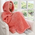 thumbnail image 6 of Winthome Oversized Blanket Hoodie Wearable Blanket Sweatshirt with Pockets and Sleeves Soft & Warm Oversized Sweatshirt Blanket for Adults Women and Men 4.3-5.9ft M, 6 of 7