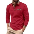 thumbnail image 1 of Camisa deportiva de manga corta con solapa y bolsillo para hombre, primavera-verano - Tejido transpirable, rayas en contraste, poliéster, entrenamiento/uso diario - S-XXXL, 1 of 8