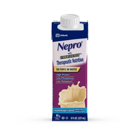 Nepro Homemade Vanilla, 8 Ounce Recloseable Carton, Abbott 64803 - Case of