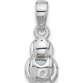 thumbnail image 3 of Sterling Silver Rhodium-Plated Polished Swiss Blue Topaz Pendant (Width 6.6) (Length 17.3) - Jbsp, 3 of 5