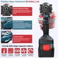 thumbnail image 3 of Electric Household 21V Electric Wrench Brushless Motor High Torque Power Tool Practical Installation Device with Forward and Reverse Rotation Ways Switching and LED Illumination, 3 of 7