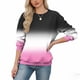 thumbnail image 5 of Xuyuer Women's Fashion Printed Long Sleeve Loose Blouse, Round Neck Hoodless Sweatshirt for Casual Spring Wear, Weekend Outings and Cozy Layering, 5 of 5