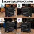 thumbnail image 6 of Memoryfield Rolling Tool Chest with Wheels, 5 Drawer Tool Storage Cabinet with Locking System, Heavy Duty Tool Cart Organizer for Garage Workshop, Black, 6 of 8