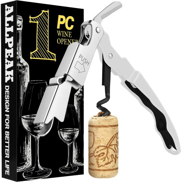 Bottle Opener Wine Opener Corkscrew - 1PC Multi-Purpose Wine Bottle Opener, Corkscrew Wine Opener, Ouvre Bouteille de Vin, Bar & Wine Tools Corkscrews & Openers Bottle Openers - White