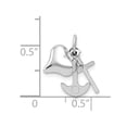 thumbnail image 3 of 14k White Gold Heart, Cross and Anchor Pendant, 3 of 5