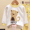 thumbnail image 4 of Linfrsh Toddler Pajamas Boys 4t Long Sleeve Sets Toddler Toddler Kids Toddler Girls Boys Soft Comfy Modal Tencel Solid Raglan Sleepwear Pajamas Pjs 2pcs Set(Yellow,9-10 Years), 4 of 4