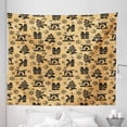 thumbnail image 1 of Tree Tapestry, Fireplace Flaming Cozy Winter Season Christmas Abstract Illustration, Fabric Wall Hanging Decor for Bedroom Living Room Dorm, 5 Sizes, Sand Brown and Charcoal Grey, by Ambesonne, 1 of 1