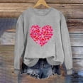 thumbnail image 3 of Yuyuzo Chandails en Molleton pour Femmes Décontractés Saint-Valentin Manches Longues Col Rond Ample Ajusté Mince Chandail Tops, 3 of 5