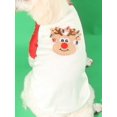 thumbnail image 5 of 1pc Red And White Reindeer Patterned Polyester Thin & Breathable T-shirt For Small Dogs & Cats, Suitable For Christmas Party, 5 of 5