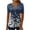 Blue, variant on Tunic Tops for Women Long Length Button Down Shirt Floral Print Summer Tops Dressy Casual Bell Short Sleeve Blouses Henley V Neck Spring Ladies T Shirts Plus Size 22
