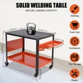 thumbnail image 3 of Accreate Heavy-Duty Steel Welding Table – 600 lbs Load Capacity, 161 Fixed Holes, 11 Hooks, Orange, 3 of 7