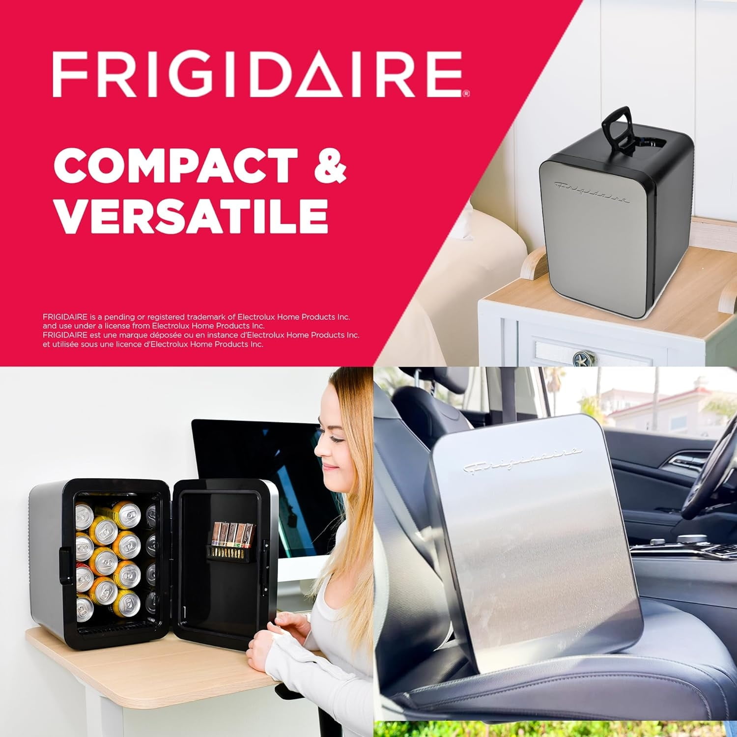 Restored Frigidaire Portable 10L, 15-Can Mini Fridge Brushed Stainless Rugged Refrigerator, EFMIS183-SS - Manufacturer (Refurbished)