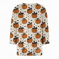 thumbnail image 4 of Godom Halloween Shirts for Women 3/4 Sleeve Tshirts Ghost Graphic V-Neck Tops 2025, 4 of 5