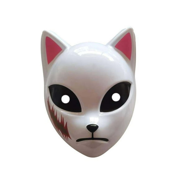 Adult's Pink Ear Anime Cat Slayer Mask Costume Accessory