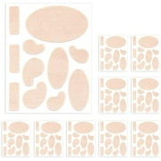 Moleskin Adhesive Pads for Feet - Blister Prevention Padding - 110 Pieces - 10 Sheets of 11 Shapes(110 Pieces Total)