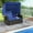 Blue, variant on Costway Outdoor Patio Rattan Daybed with Retractable Canopy & Adjustable Backrests Beige