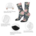 thumbnail image 3 of Vsdgher Vintage Floral Crew Socks for Men & Women, Breathable Casual Athletic Ankle Socks, 3 of 6