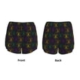 thumbnail image 5 of Lsque Mardi Gras Carnival Printed Women's Running Shorts with Liner Pockets,Elastic Quick Dry Workout Athletic Gym Yoga Shorts,Womens High Waist Shorts-Medium, 5 of 9