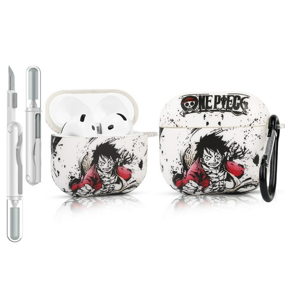 LEWOTE Compatible with Airpods 4 Generation Cute Cartoon Funny Case Cover with Cleaner Kit[Pirates Series]