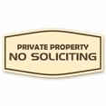 thumbnail image 2 of Private Property No Soliciting Sign (Ivory/Brown) - Small, 2 of 3