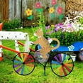 thumbnail image 7 of 3D Animal Riding Bike Windmill,Innovative Cartoon Shape Windmill,Yard Art Decoration Garden Ornament Wind Spinner,Yellow Cat, 7 of 7