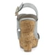 thumbnail image 3 of Sandalias De Cuña Con Plataforma Y Cuñas De Madera Para Mujer Gris 41, 3 of 6