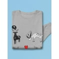 thumbnail image 3 of Storybook Style Deers Sweatshirt Women -Image by Shutterstock, Female 3X-Large, 3 of 4