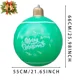 thumbnail image 3 of Bola navideña inflable de PVC de 55 cm, decoración para jardín al aire libre, adornos para fiesta de Navidad y Año Nuevo, decoración para patio, césped y porche, 3 of 5