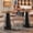 Brown & Black, variant on Finmind 39.4" Round Bar Table with Metal Footrest, Industrial High Top Pub Table for Home Bar, Bistro, Small Space, Brown & Black