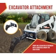 thumbnail image 5 of 11-7/8" Hydraulic Three-Teeth Skid Steer Fronthoe Bucket w/ Excavator Attachment Bobcat Loader, 5 of 9