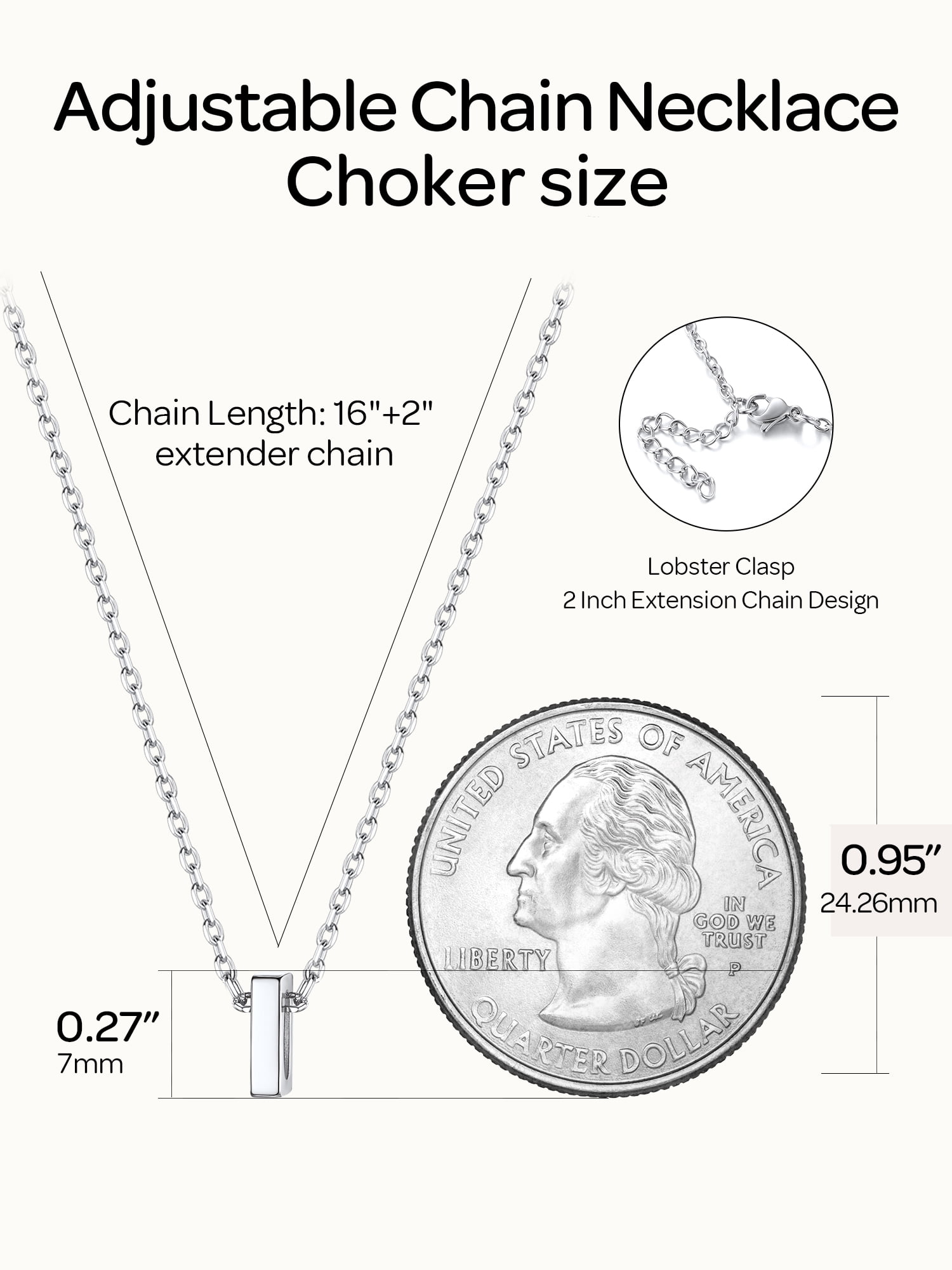ChicSilver Sterling Silver Initial Necklace for Women Choker Necklace Dainty Waterproof Silver Letter Pendant Hypoallergenic Jewelry Christmas Graduation Birthday Anniversary Gifts for Her