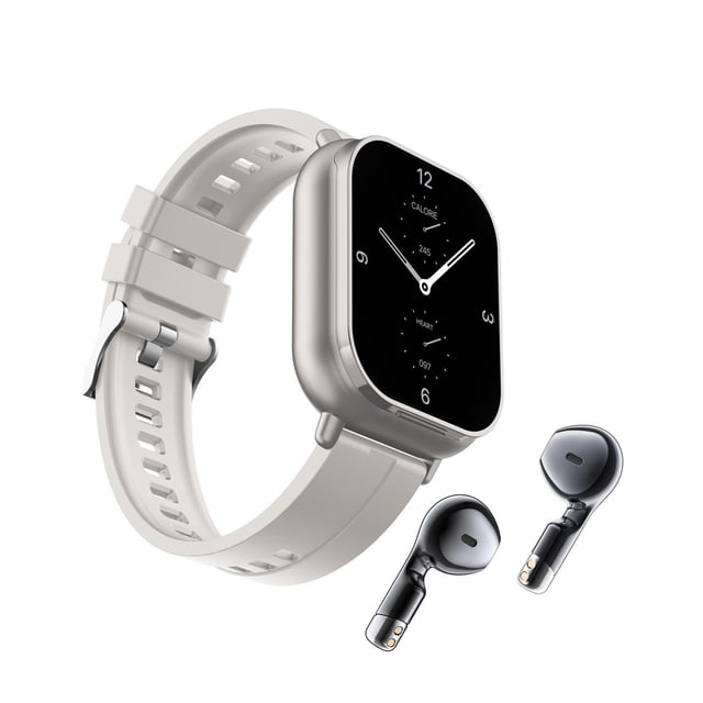 Cateissary Reloj inteligente para hombres con música Bluetooth y auriculares, deportiva, reloj deportivo Relojes inteligentes plata Tira de silicona