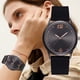 thumbnail image 4 of LVPAI Reloj de cuarzo con esfera de aleación redonda de moda, correa de silicona, reloj de pulsera vintage (negro), 4 of 4