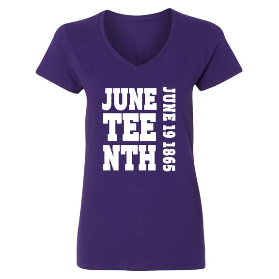Inktastic Juneteenth June 19, 1865 Women's V-Neck T-Shirt