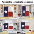 thumbnail image 6 of Blue Red White Texas Flag with Star Kitchen Curtains Small Short 39 Inch Length, Minimalistic Geometric Stripe Bedroom Living Room Curtains, Light Filtering Cafe Curtain Drapes 2 Panels Set 55''x39'', 6 of 9