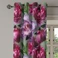 thumbnail image 3 of Ambesonne Flowers Grommet Curtain, Watercolor Abstract Peony, 50"x96", Mauve Hot Pink and Sage Green, 3 of 5