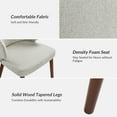 thumbnail image 2 of Dining Chairs Set of 4 Wingback Accent Chair Upholstered Armrest Solid Wood Legs Living Room Kitchen Restaurant Beige, 2 of 8